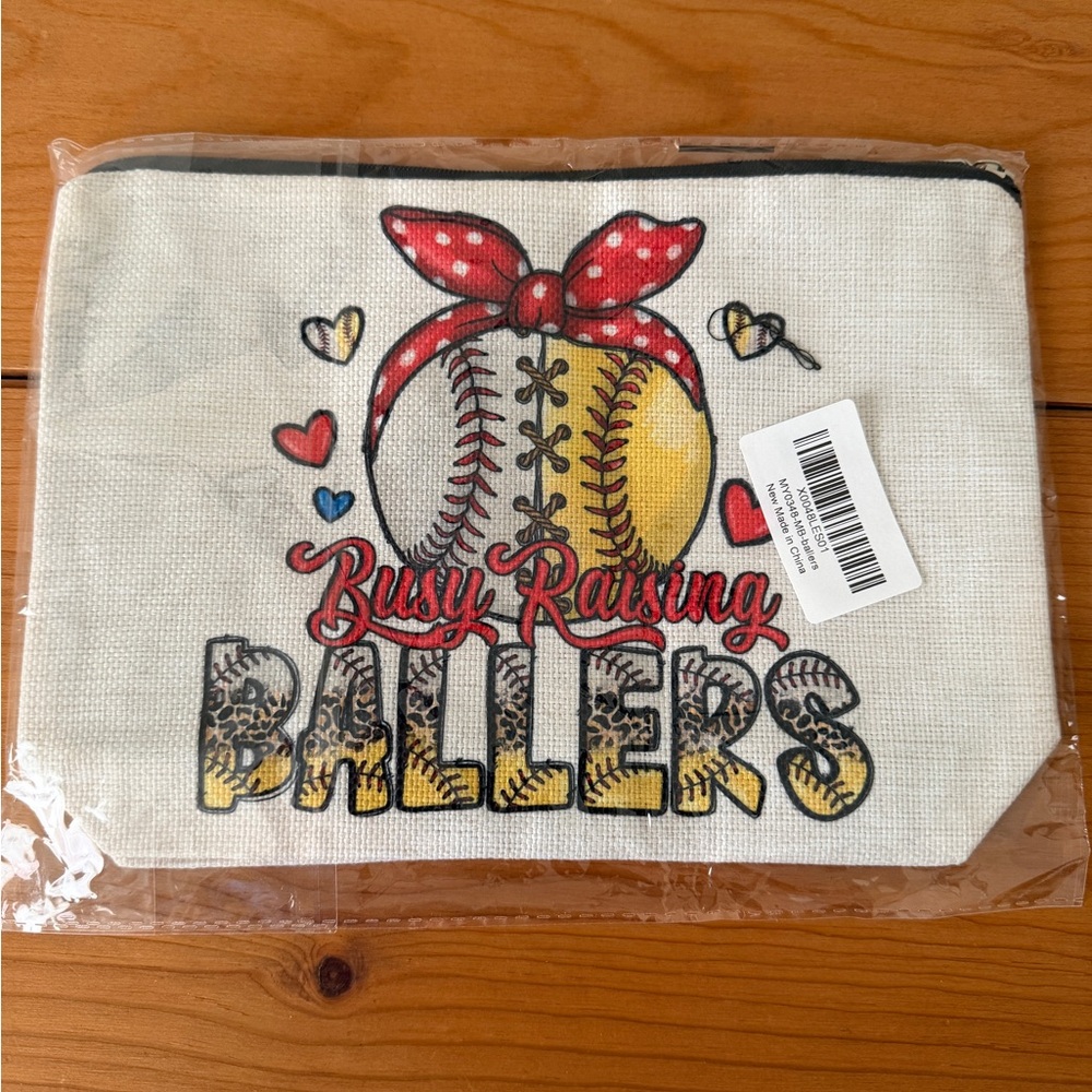 Busy Raising Ballers Pouch